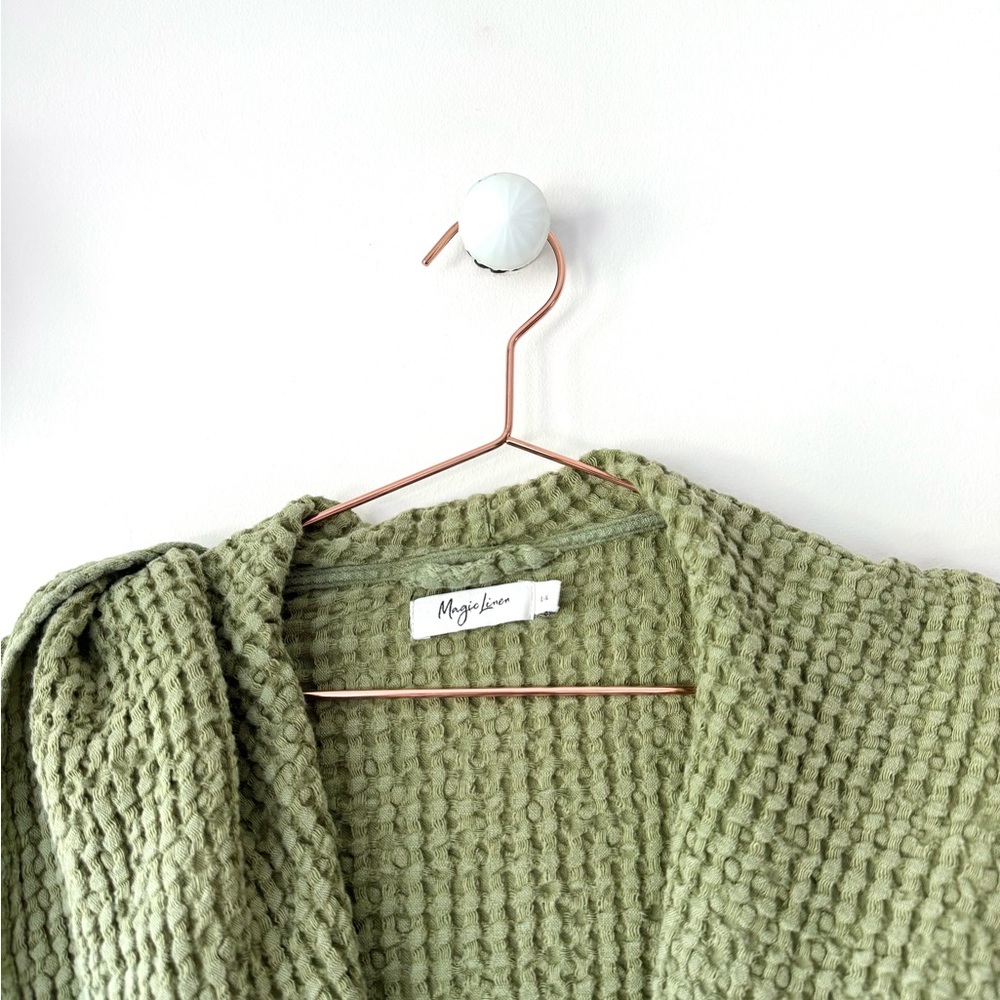 Forest Linen Like-New Men’s Waffle Knit Robe L/XL - Picture 14 of 14